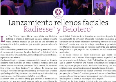 Lanzamiento Belotero en Revista Gente